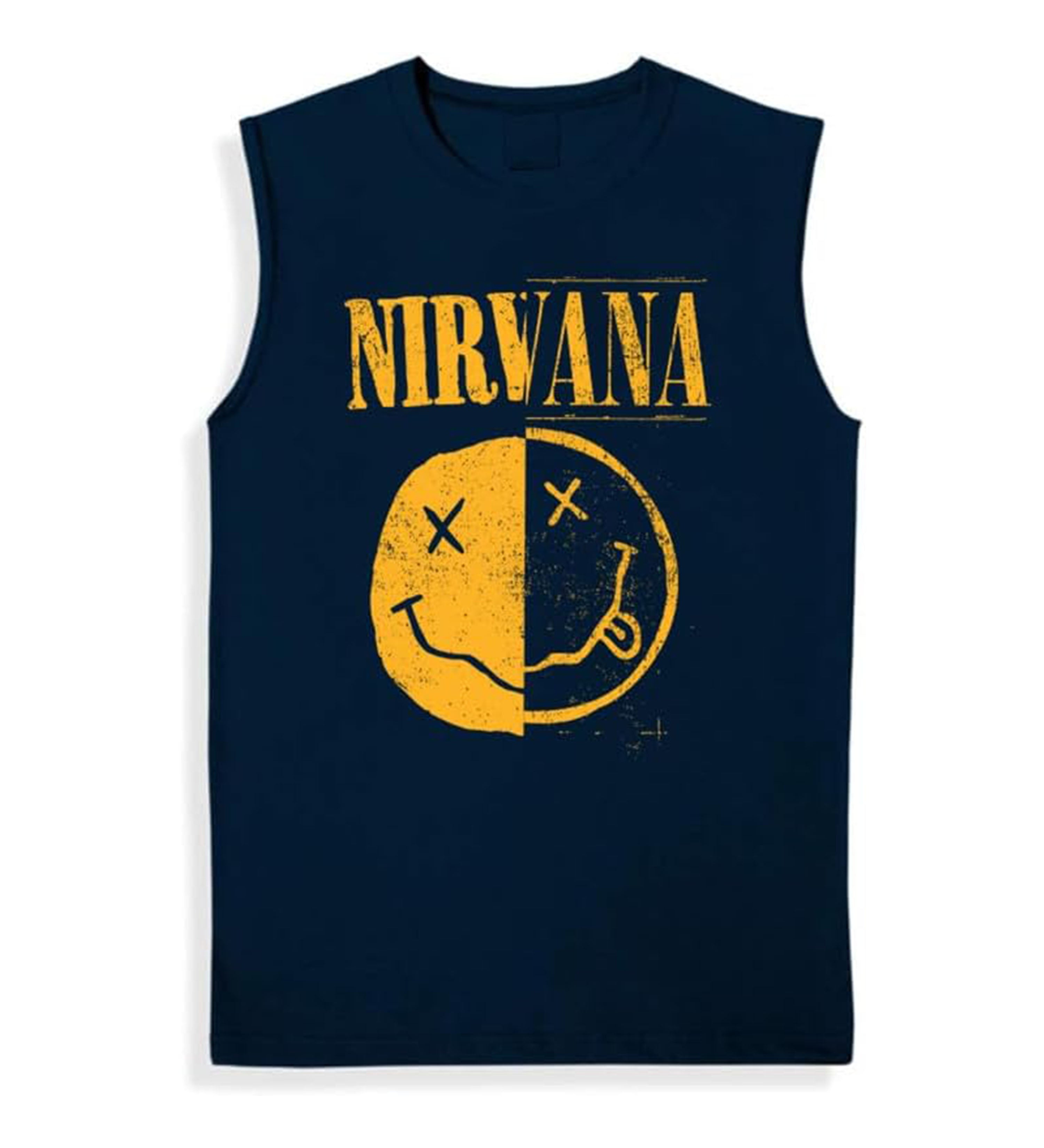 Nirvana's smiley face Smile Old School Rock Lover T-shirts Sleevless Hoodies S-3XL