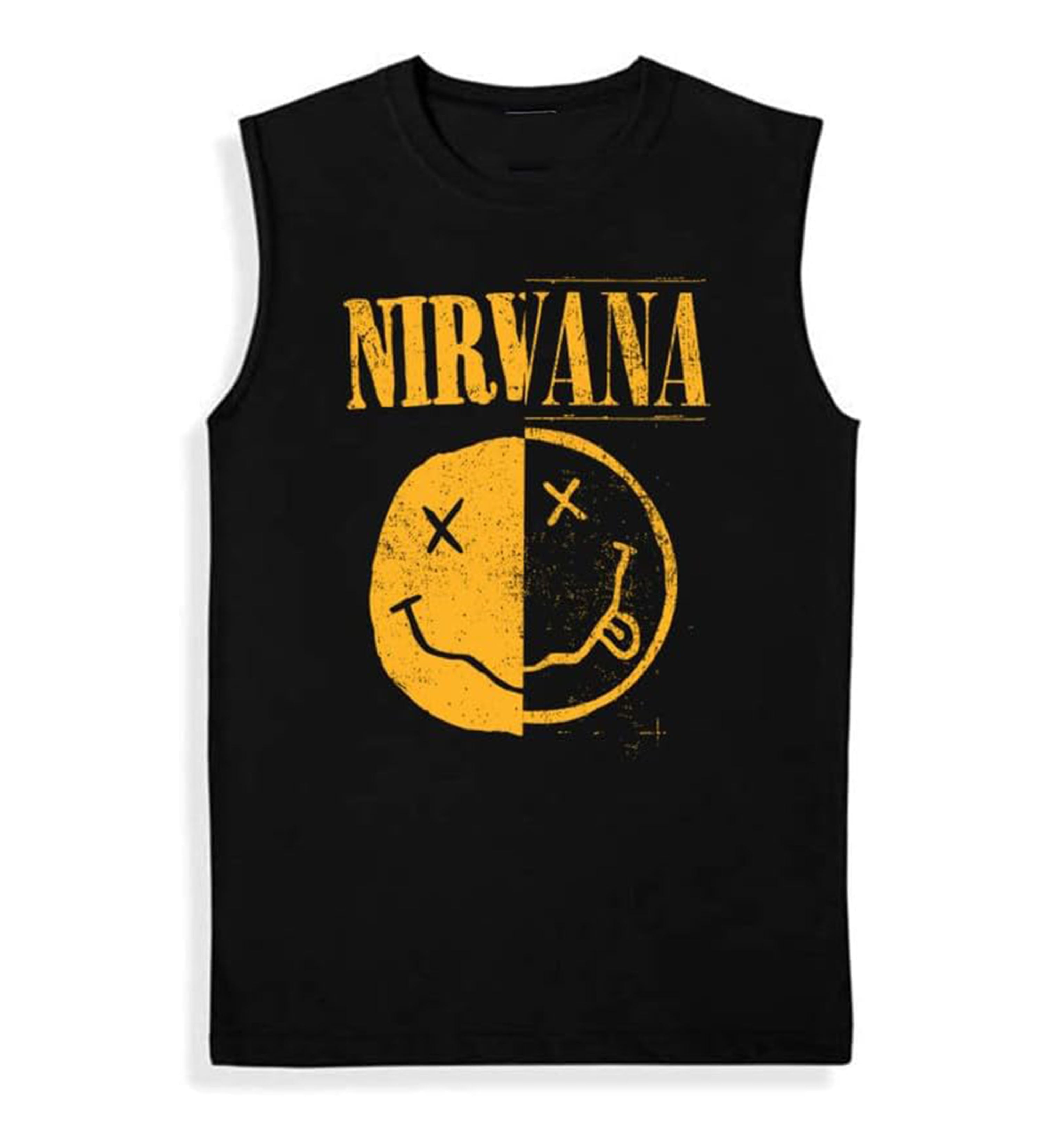 Nirvana's smiley face Smile Old School Rock Lover T-shirts Sleevless Hoodies S-3XL