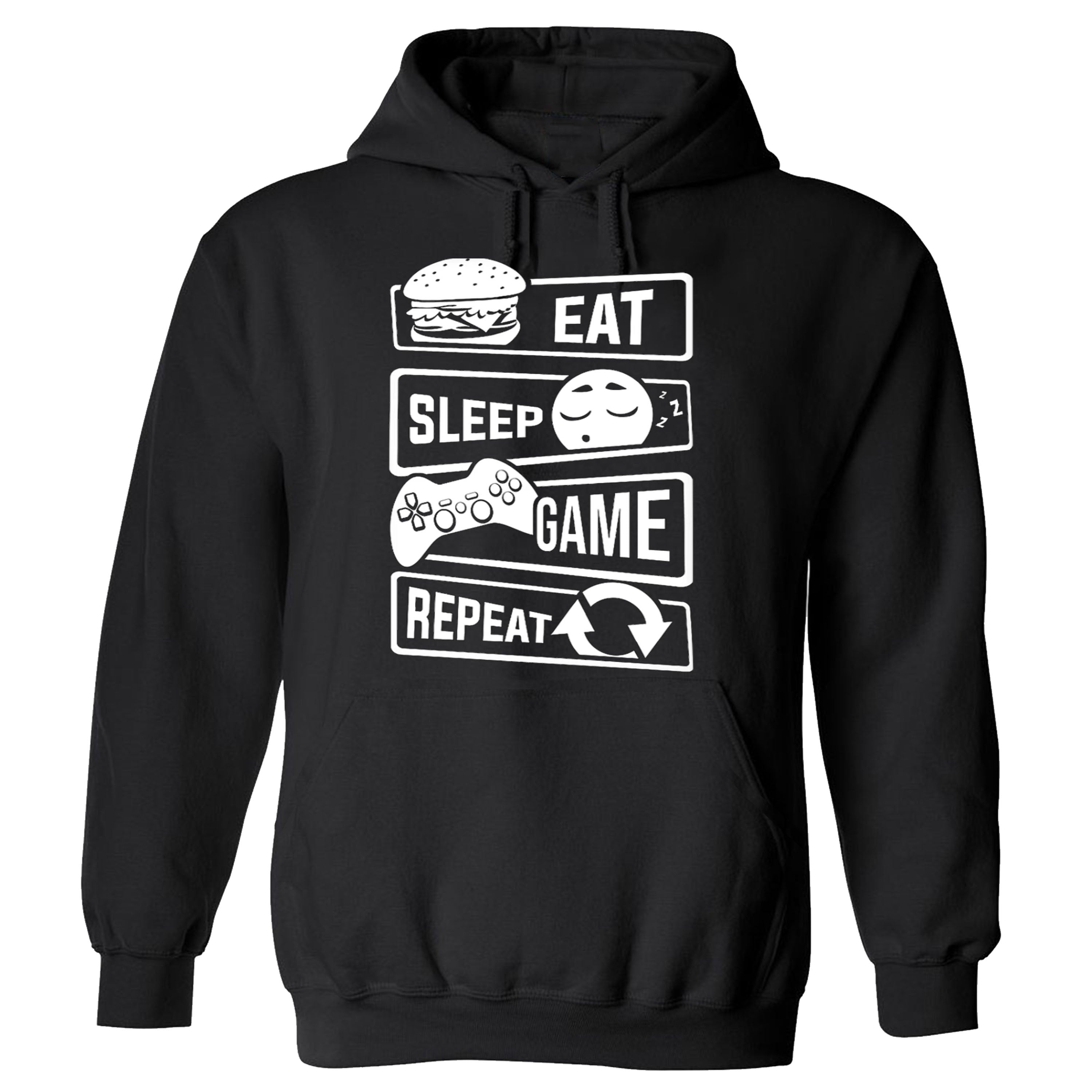 Eat Sleep Game Repeat - Gamer Gaming Video Games Novelty Funny T-shirts Sleevless Hoodies S-3XL