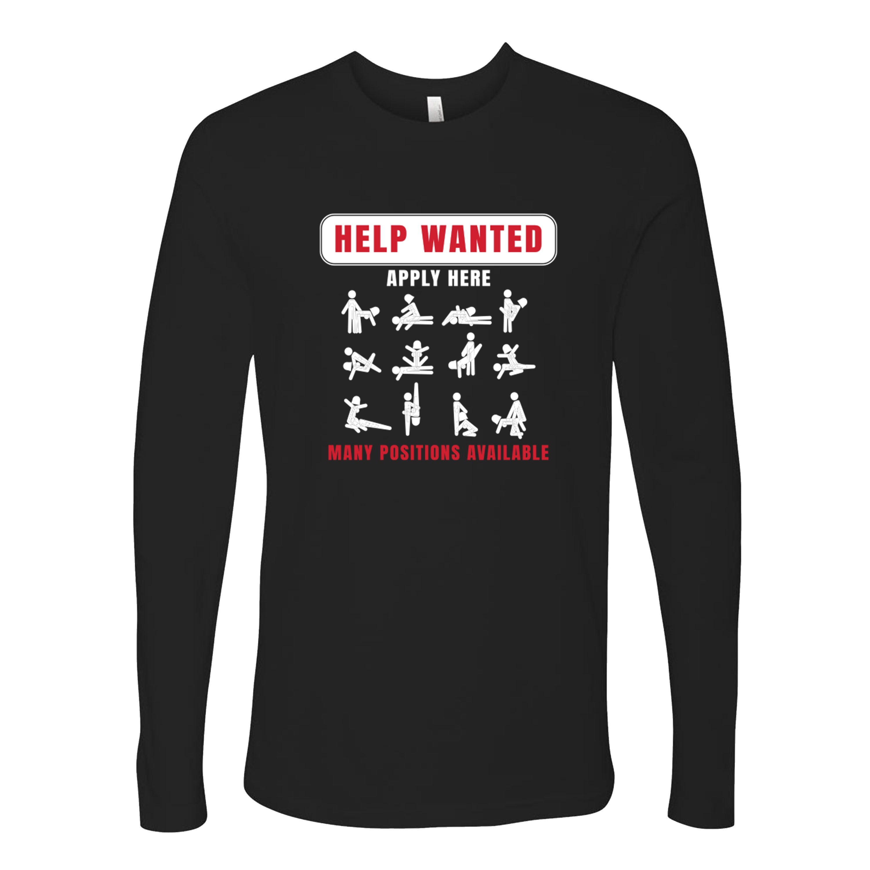 Help Wanted Apply Here Sex Adult Humor Positions Available Funny T-shirts Sleevless Hoodies S-3XL