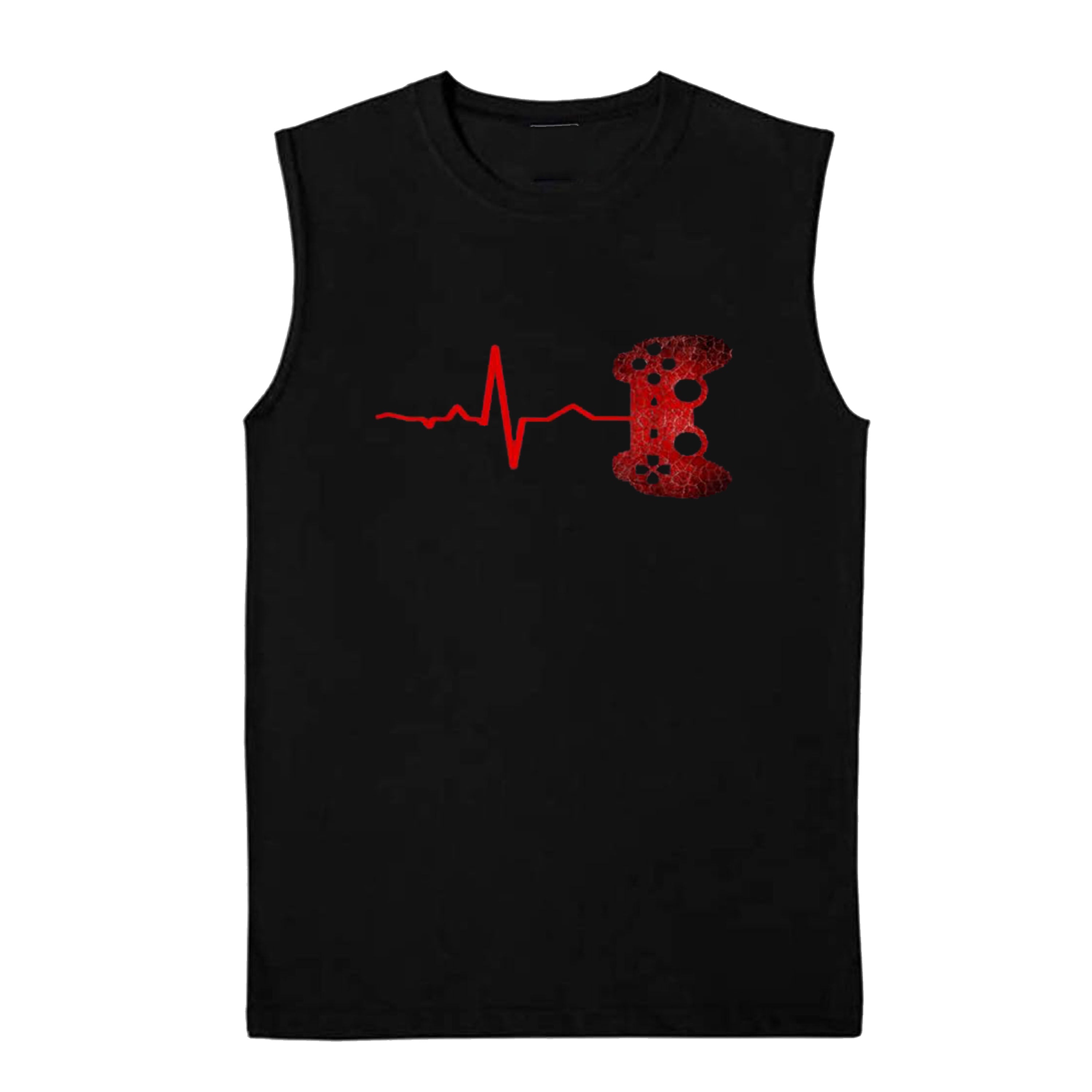 Gamer Heartbeat Video Games Gaming Boys Teens Men T-shirts Sleevless Hoodies S-3XL