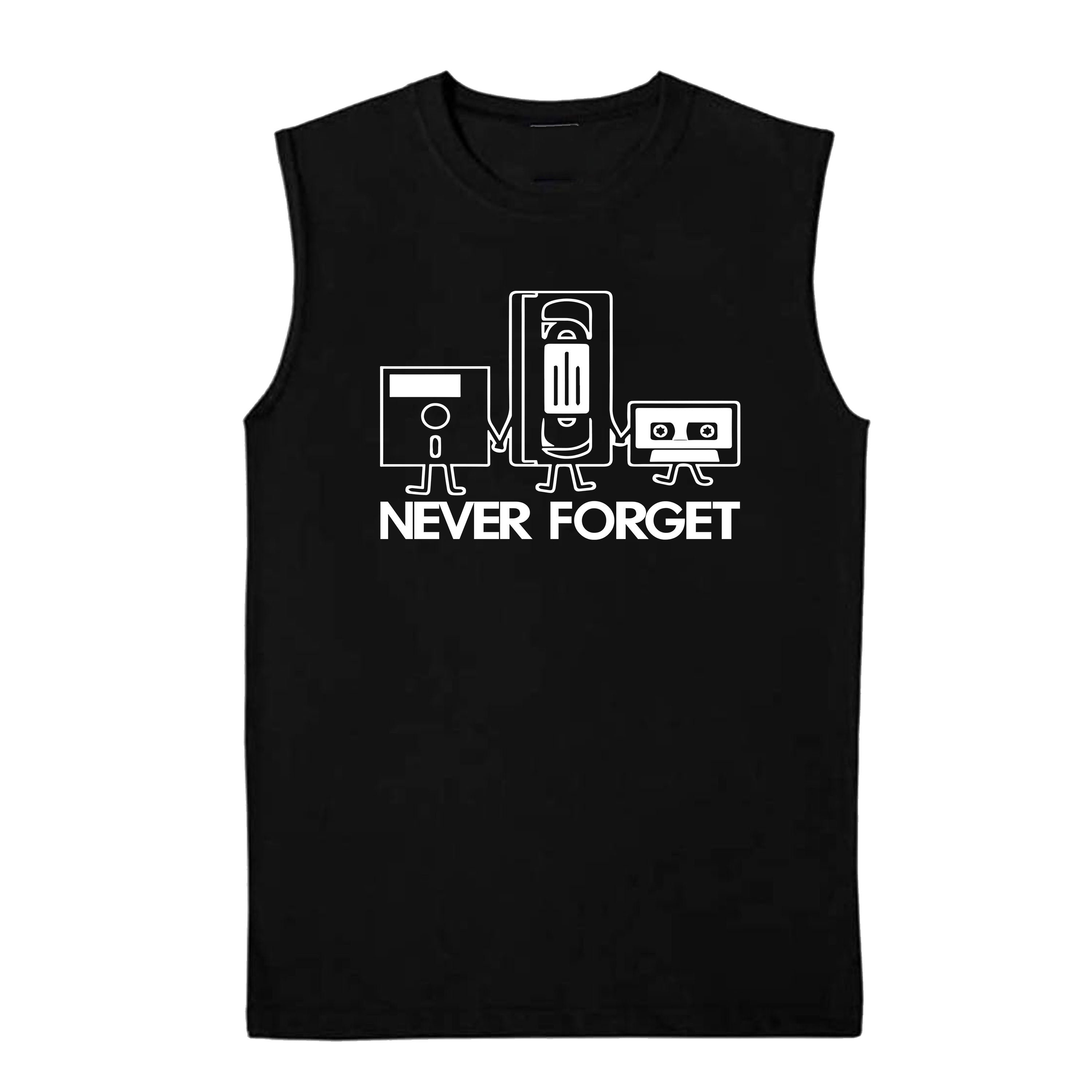 Never Forget Cassette Tape VHS Gamer Old School Funny T-shirts Sleevless Hoodies S-3XL