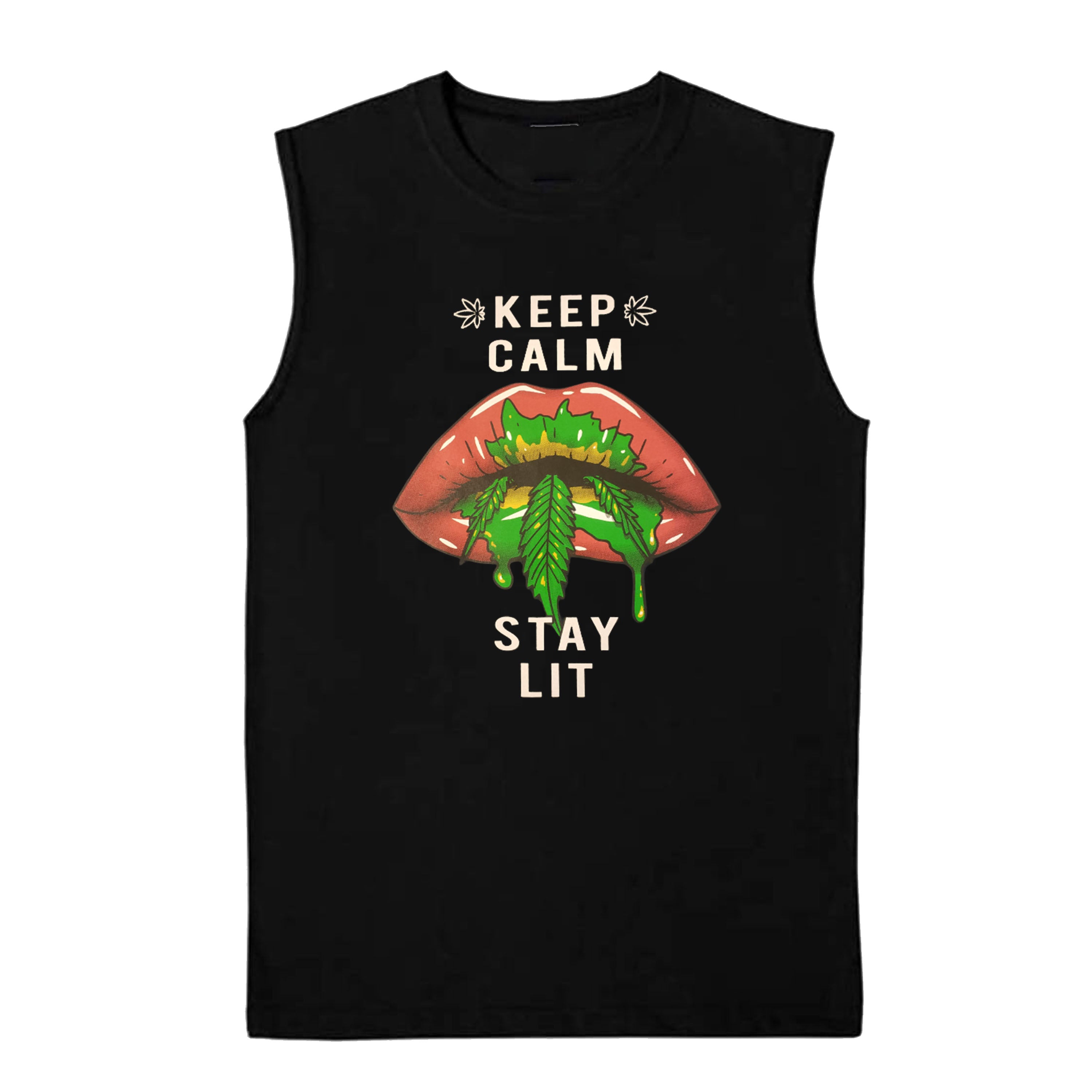 Marijuana weed 420 Cannabis Keep Calm Stay Lit T-shirts Sleevless Hoodies S-3XL