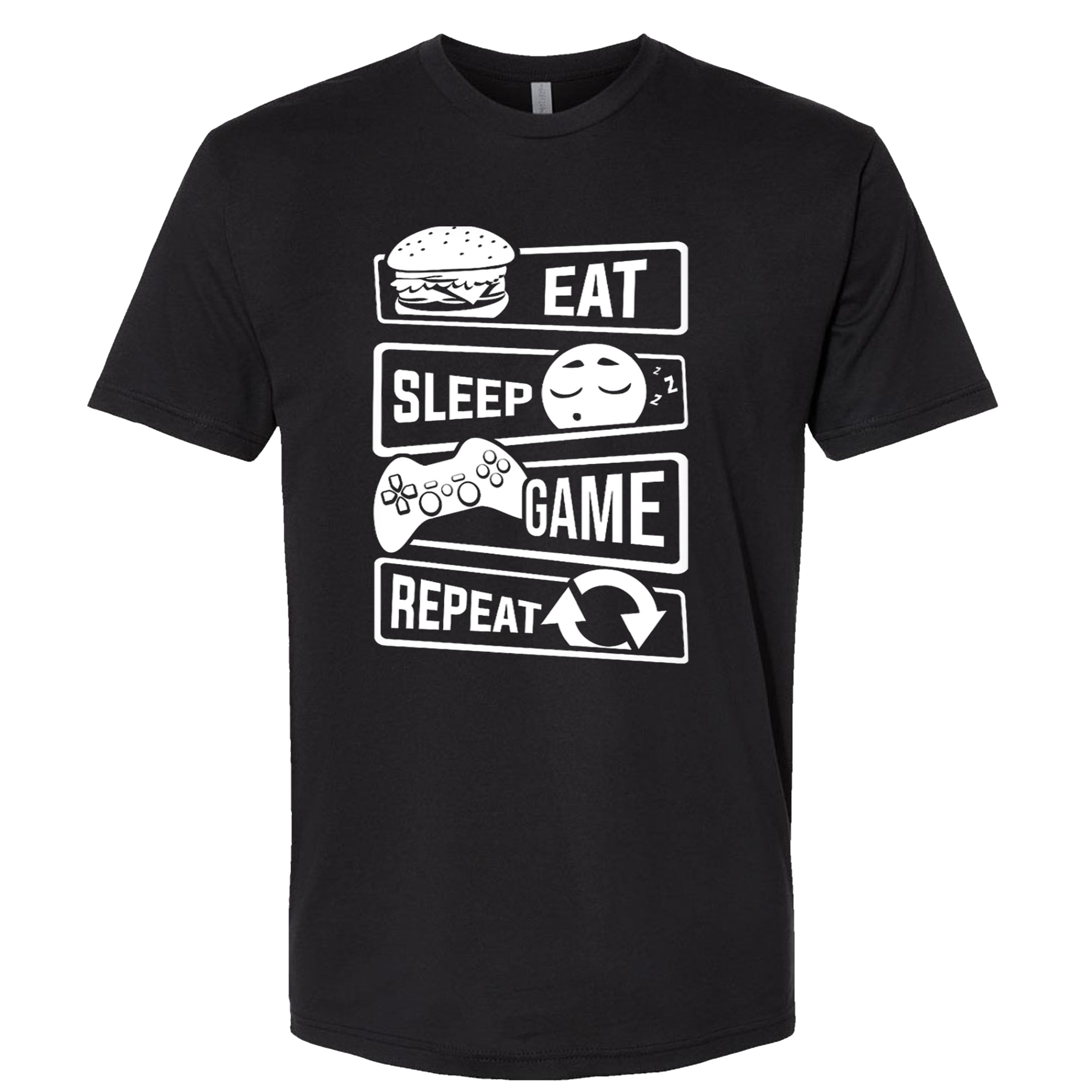 Eat Sleep Game Repeat - Gamer Gaming Video Games Novelty Funny T-shirts Sleevless Hoodies S-3XL