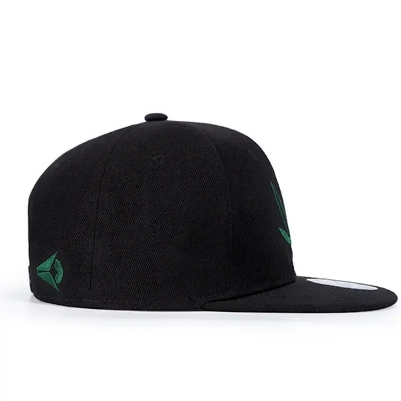 Fashion Weed Leaf  Snapback Cap 3D Hat Embroidery